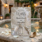 Romantic Gothic Cathedral Grand Staircase 招待状