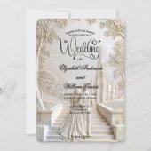 Romantic Gothic Cathedral Grand Staircase 招待状 (正面)