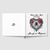 Romantic Gothic Wedding Guest Book With Spider Web ゲストブック (全面)