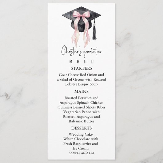 Romantic Graduation Menu For Her メニュー (正面)