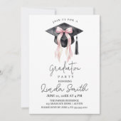 Romantic Graduation Party Invitation for Her 招待状 (正面)