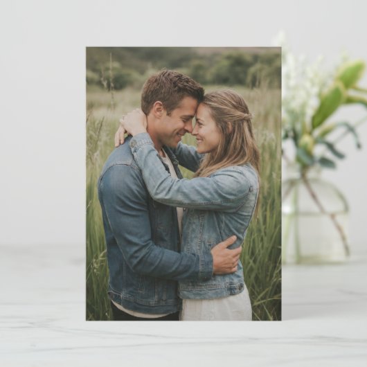 Romantic Green Denim Photo 招待状 (スタンド正面)