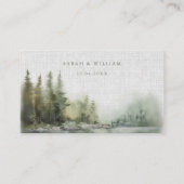 Romantic green forest Wedding Place Card プレイスカード (裏面)