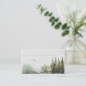 Romantic green forest Wedding Place Card プレイスカード (スタンド正面)