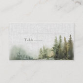 Romantic green forest Wedding Place Card プレイスカード (正面)