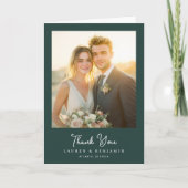 Romantic Green Photo サンキューカード (正面)