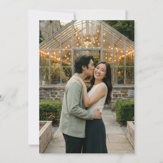 Romantic Green Photo 招待状 (正面)