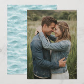 Romantic Green Photo 招待状 (正面/裏面)