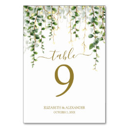 Romantic Greenery Garland テーブルナンバー