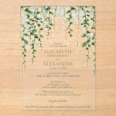Romantic Greenery Garland Wedding Invitation アクリル招待状 (正面)
