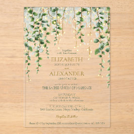 Romantic Greenery Garland Wedding Invitation アクリル招待状