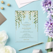 Romantic Greenery Garland Wedding Invitation アクリル招待状 (インサイチュ (ウェディング))