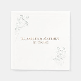 Romantic Greenery Wedding スタンダードカクテルナプキン