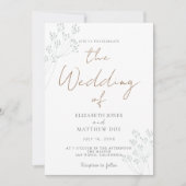 Romantic Greenery Wedding Invitation 招待状 (正面)
