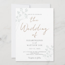 Romantic Greenery Wedding Invitation 招待状