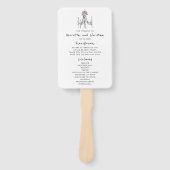 Romantic Hand Drawn Chandelier Wedding Program  ハンドファン (正面)