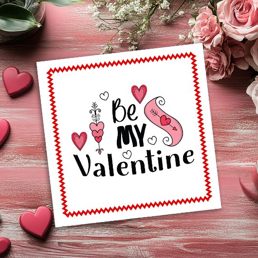 Romantic Hand Drawn Valentine Card for Husband   シーズンカード