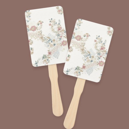 Romantic Hand Fan with Delicate Flowers ハンドファン