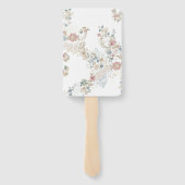 Romantic Hand Fan with Delicate Flowers ハンドファン (裏面)