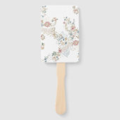 Romantic Hand Fan with Delicate Flowers ハンドファン (正面)