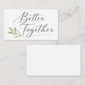 Romantic Handwritten Love Quote Design エンクロージャーカード (正面/裏面)