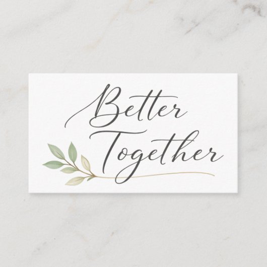 Romantic Handwritten Love Quote Design エンクロージャーカード (正面)