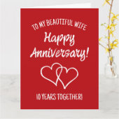 Romantic Happy Anniversary greeting card for wife カード (黄色い花)