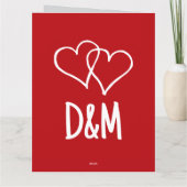 Romantic Happy Anniversary greeting card for wife カード (裏面)