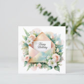 Romantic Happy birthday greeting card シーズンカード (スタンド正面)