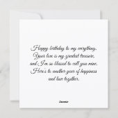 Romantic Happy birthday greeting card シーズンカード (裏面)