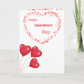 Romantic Happy Valentine's Day Card with Heart Des カード (正面)