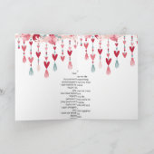 Romantic Happy Valentine's Day Card with Heart Des カード (内部)