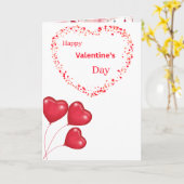 Romantic Happy Valentine's Day Card with Heart Des カード (黄色い花)