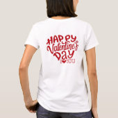 Romantic Happy Valentine's Day I Love You Heart Ty Tシャツ (裏面)