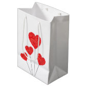Romantic Heart Balloons ミディアムペーパーバッグ (正面アングル)