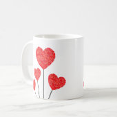 Romantic Heart Balloons Mug コーヒーマグカップ (正面左)
