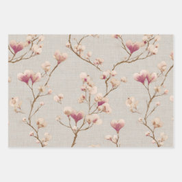 Romantic Heart Blossom Wrapping Paper – Soft  ラッピングペーパーシート