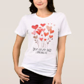 Romantic Heart Bouquet Valentine’s Women's  トライブレンドＴシャツ (正面)