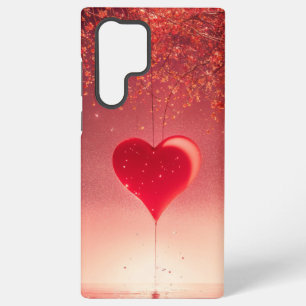 Romantic Heart Cherry Blossom Phone Case Samsung Galaxy S22 Ultraケース