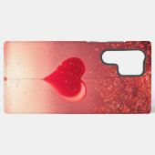 Romantic Heart Cherry Blossom Phone Case Samsung Galaxyケース (裏面横)