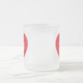 Romantic Heart Customizable White Initials Gift  フロストグラスマグカップ (中央)