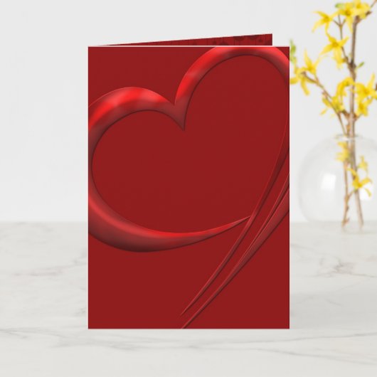 Romantic Heart Greeting Card カード (黄色い花)