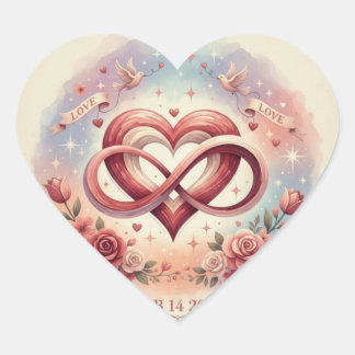 Romantic Heart Infinity Design ハートシール