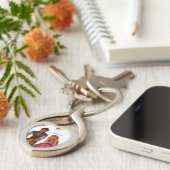 Romantic Heart Keychain – Perfect Love Gift for Co キーホルダー (側面)