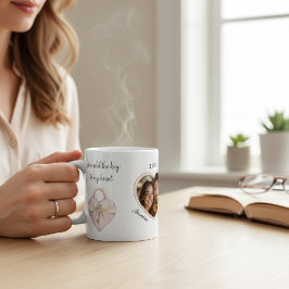 Romantic Heart Lock Couple Photo Mug コーヒーマグカップ