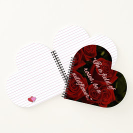 Romantic Heart Notebook – Red Roses ノートブック