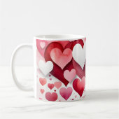 Romantic Heart Pattern Coffee Mug コーヒーマグカップ (左)
