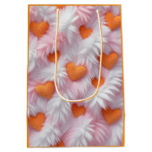 Romantic Heart Pattern Gift Bag ミディアムペーパーバッグ (裏面)