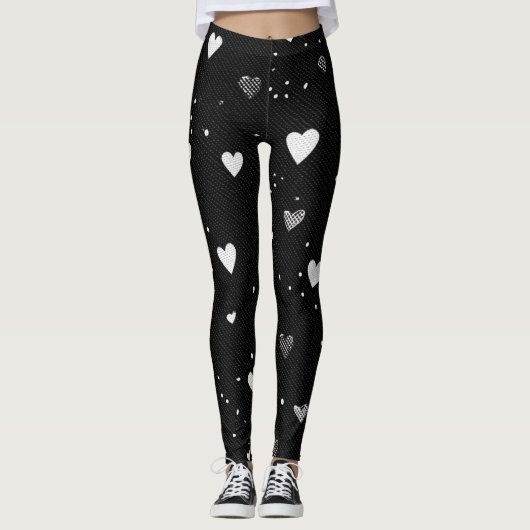 Romantic Heart Pattern Leggings – Perfect Valentin レギンス (正面)