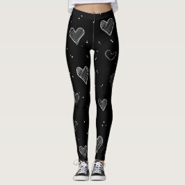 Romantic Heart Pattern Leggings – Perfect Valentin レギンス